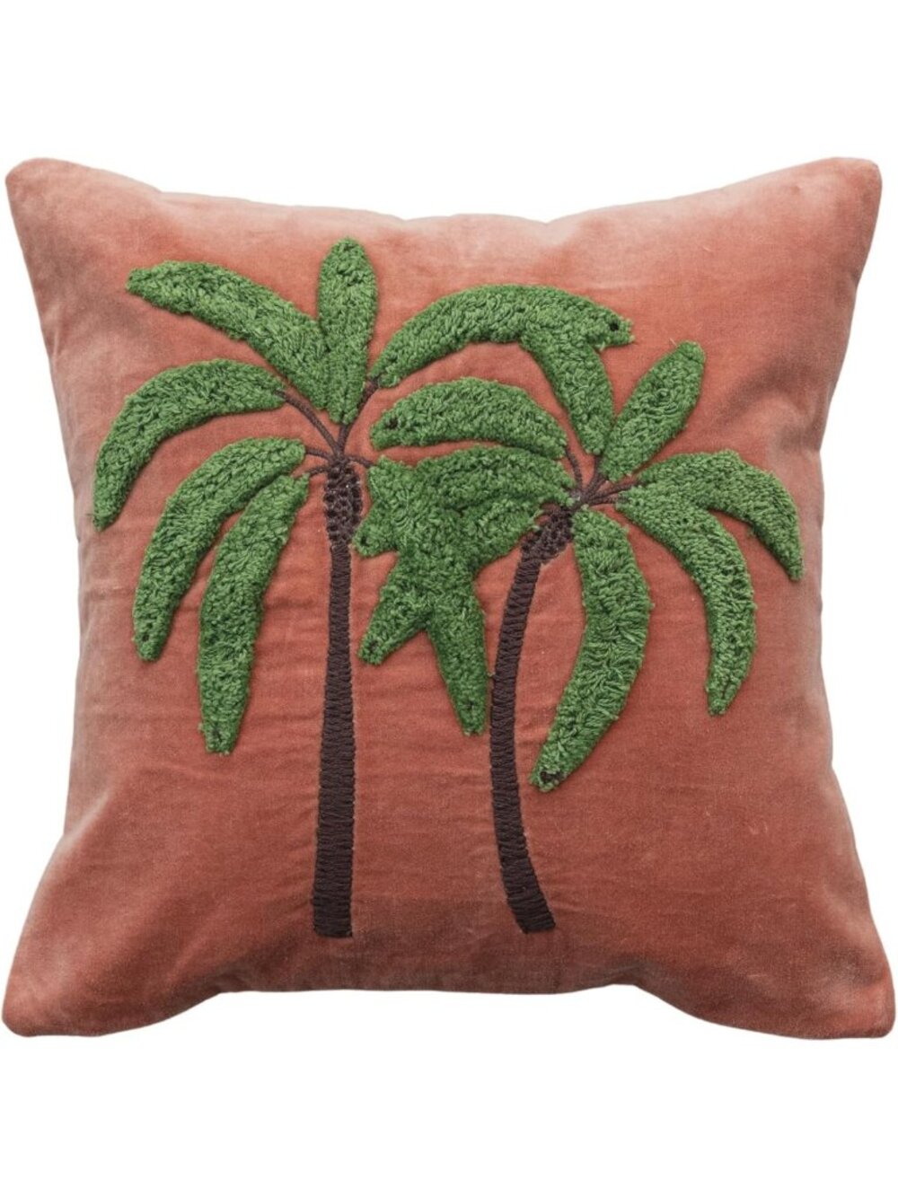 Tropical Embroidered Velvet Pillow | Colorful Home Decor Accent | Boho Chic